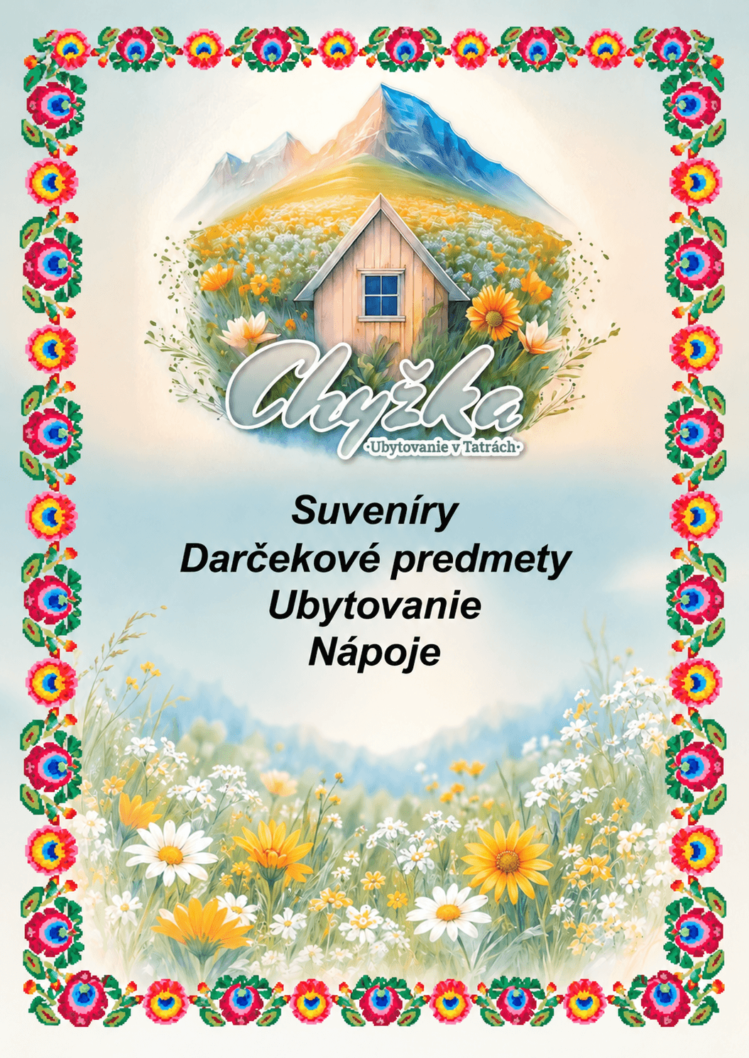Ponuka služieb Chyžky v Tatrách