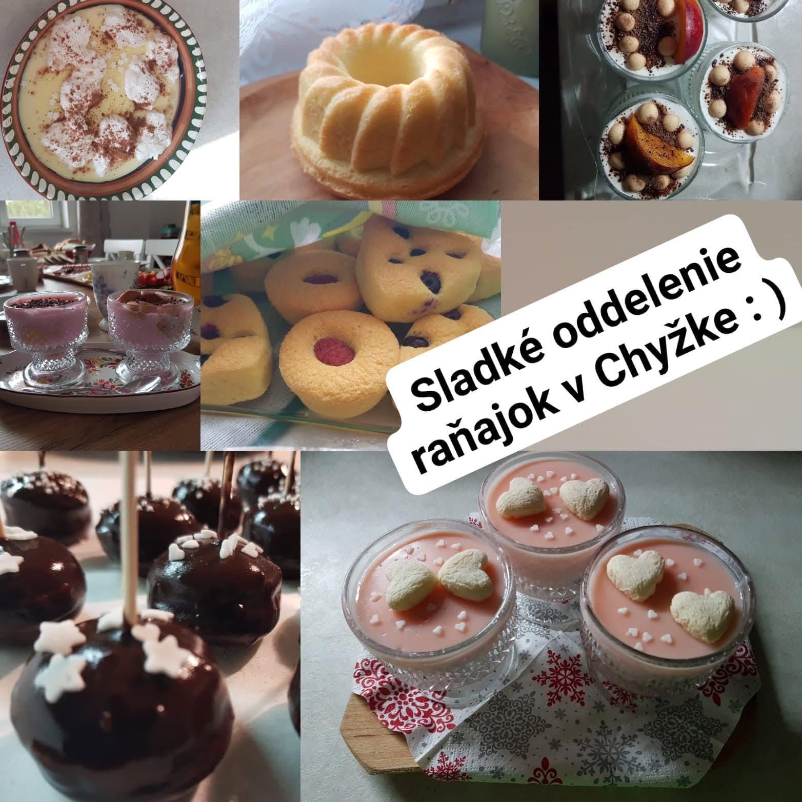 Sladké raňajky pripravené v Chyžke